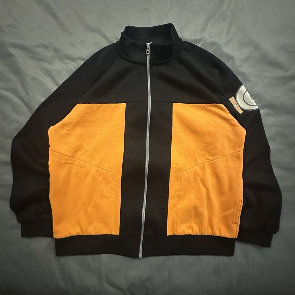 Vintage Naruto Shippuden Track Jacket Mens L Uzumaki Anime Cosplay 2002 Full Zip